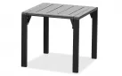 Czarny komplet kawowy na balkon dla 2 osób aluminiowy ELENA