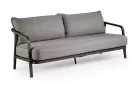 Sofa ogrodowa aluminowa antracytowa 3-osobowa PEP plecionka lina polipropylenowa