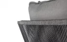 Sofa ogrodowa aluminowa antracytowa PEP plecionka lina polipropylenowa