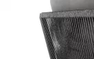 Sofa ogrodowa aluminowa antracytowa PEP plecionka lina polipropylenowa