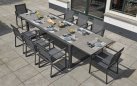 Duży stół ogrodowy aluminowy grafitowy rozkłdany PRIMAVERA 220-340 cm blat ceramiczny