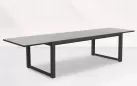 Duży stół ogrodowy aluminowy grafitowy rozkłdany PRIMAVERA 220-340 cm blat ceramiczny