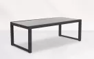 Duży stół ogrodowy aluminowy grafitowy rozkłdany PRIMAVERA 220-340 cm blat ceramiczny
