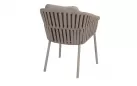 Krzesło do ogrodowej jadalni beżowe OLWEN 4SO z poduszkami