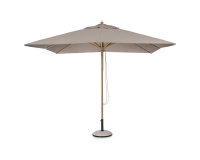 Parasol ogrodowy noga centralna aluminowa powłoka drewnopodobna ECLIPSE poszycie taupe