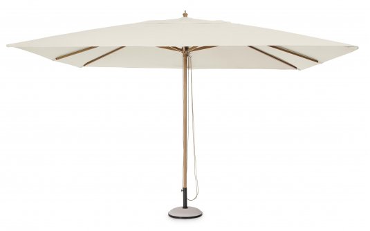 Parasol ogrodowy noga centralna aluminowa powłoka drewnopodobna ECLIPSE 3x4 poszycie beżowe Parasol ogrodowy noga centralna aluminowa powłoka drewnopodobna ECLIPSE 3x4 poszycie beżowe