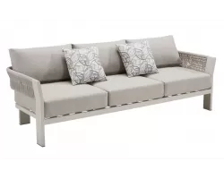 Nowoczesna beżowa 3-osobowa sofa wypoczynkowa na taras BORROMEO Lounge Higold beżowy