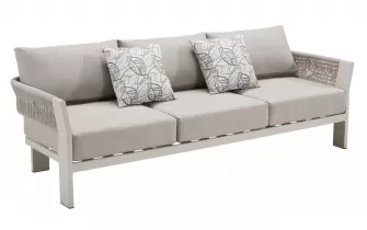 Nowoczesna beżowa 3-osobowa sofa wypoczynkowa na taras BORROMEO Lounge Higold beżowy