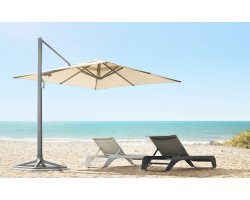 Luksusowy parasol ogrodowy z podstawą granitową LEVIA