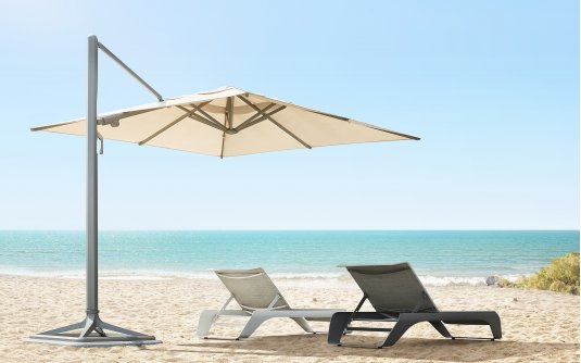 Luksusowy parasol ogrodowy z podstawą granitową LEVIA Luksusowy parasol ogrodowy z podstawą granitową LEVIA