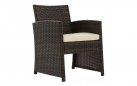 Zestaw ogrodowy balkonowy kawowy z technorattanu brązowego toruba