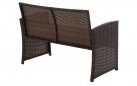 Zestaw ogrodowy balkonowy kawowy z technorattanu brązowego toruba