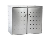 Osłona metalowa na 2 pojemniki na śmieci NELLI stal nierdzewna