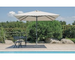 Parasol ogrodowy BORA aluminium noga antracyt 3×3 m akryl lub Olefin profile aluminiowe