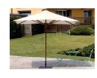 Parasol ogrodowy TORINO drewno 3x3 m akryl Olefin profile drewniane