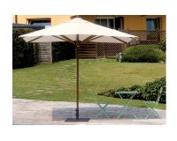 Parasol ogrodowy TORINO drewno 3x3 m akryl Olefin profile drewniane