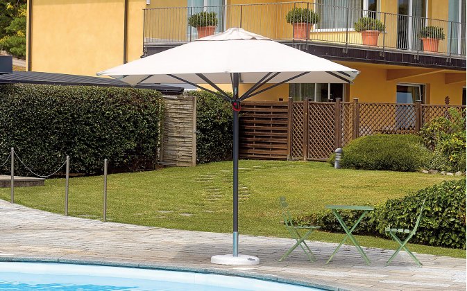 Parasol ogrodowy VENEZIA aluminium 3x3 m push-up akryl Olefin profile aluminiowe
