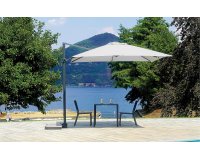 Parasol z nogą boczną ROMA 3x3 m aluminium akryl Olefin antracyt