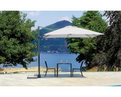 Parasol z nogą boczną ROMA 3x3 m aluminium akryl Olefin antracyt