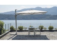 Parasol z nogą boczną FIRENZE 3x4 m aluminium noga biała akryl Olefin