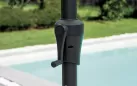 Parasol ogrodowy BLOOM Ø3 m aluminium noga antracyt poliester ecru