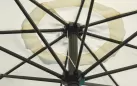 Parasol ogrodowy BLOOM Ø3 m aluminium noga antracyt poliester ecru