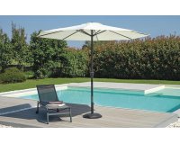 Parasol ogrodowy BLOOM Ø3 m aluminium noga antracyt poliester ecru