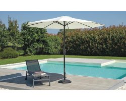 Parasol ogrodowy BLOOM Ø3 m aluminium noga antracyt poliester ecru