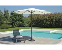Parasol ogrodowy BLOOM Ø3 m aluminium noga antracyt poliester ecru