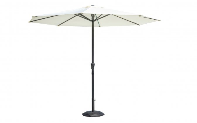 Parasol ogrodowy BLOOM Ø3 m aluminium noga antracyt poliester ecru