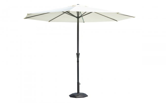 Parasol ogrodowy BLOOM Ø3 m aluminium noga antracyt poliester ecru