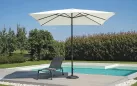 Parasol ogrodowy BLOOM 3x2 m aluminium poliester ecru noga centralna antracytowa lub biała