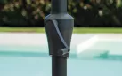 Parasol ogrodowy BLOOM 3x2 m aluminium poliester ecru noga centralna antracytowa lub biała