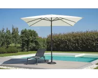 Parasol ogrodowy BLOOM 3x2 m aluminium poliester ecru noga centralna antracytowa lub biała