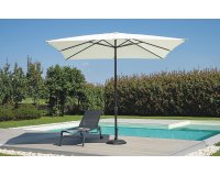 Parasol ogrodowy BLOOM 3x3 m aluminium poliester ecru noga centralna antracytowa lub biała