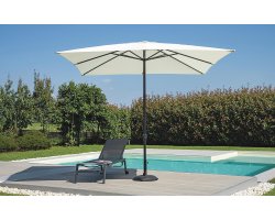 Parasol ogrodowy BLOOM 3x3 m aluminium poliester ecru noga centralna antracytowa lub biała
