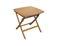 Składany stół ogrodowy PIOMBINO 80×80 cm z drewna akacjowego