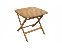 Składany stół ogrodowy PIOMBINO 80×80 cm z drewna akacjowego