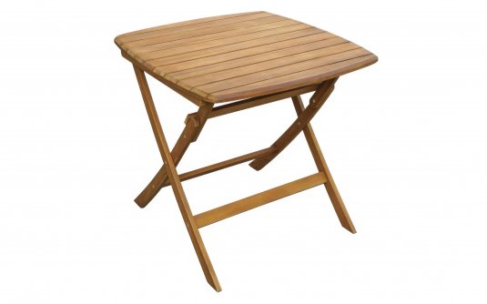 Składany stół ogrodowy PIOMBINO 80×80 cm z drewna akacjowego