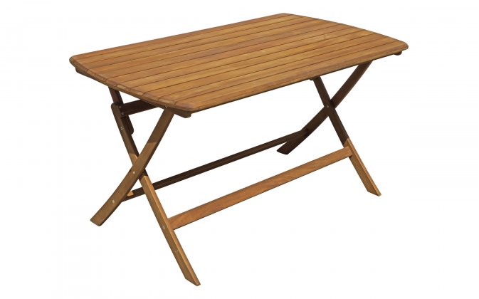 Stół ogrodowy CASTIGLIONE 140×80 składany z drewna akacjowego na taras
