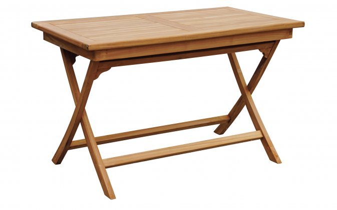 Stół ogrodowy LIPARI 120×70 składany z drewna teak na balkon lub taras