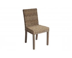 Krzesło ogrodowe LISBONA 48×56 z włókna grey kubu z oparciem i podłokietnikami