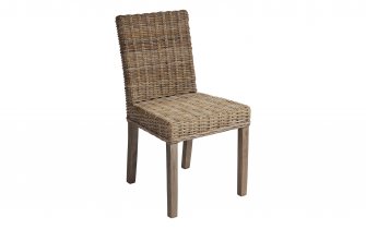 Krzesło ogrodowe LISBONA 48×56 z włókna grey kubu z oparciem i podłokietnikami