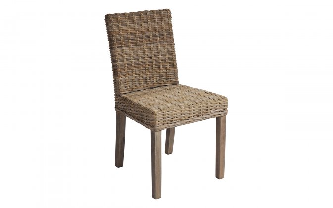 Krzesło ogrodowe LISBONA 48×56 z włókna grey kubu z oparciem i podłokietnikami