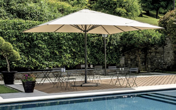 Parasol ogrodowy aluminiowy z otwieraniem teleskopowym BIG 5x5 m