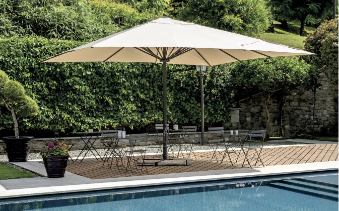 Parasol ogrodowy aluminiowy z otwieraniem teleskopowym BIG 5x5 m