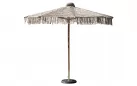 MACRAMÉ Ø250 parasol ogrodowy z drewna z frędzlą dekoracyjną