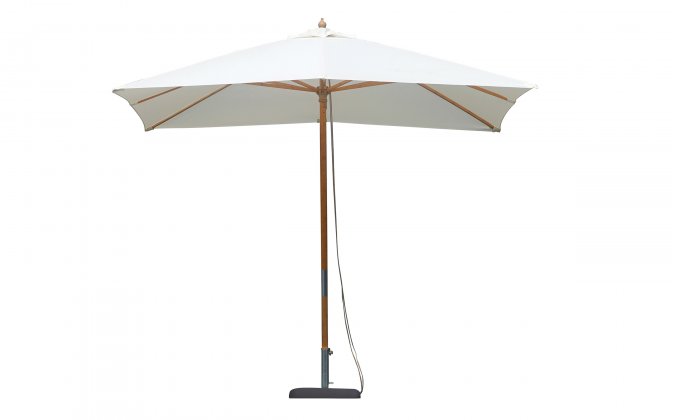BAMBU 3×2 m parasol ogrodowy z bambusa z tkaniną ecru