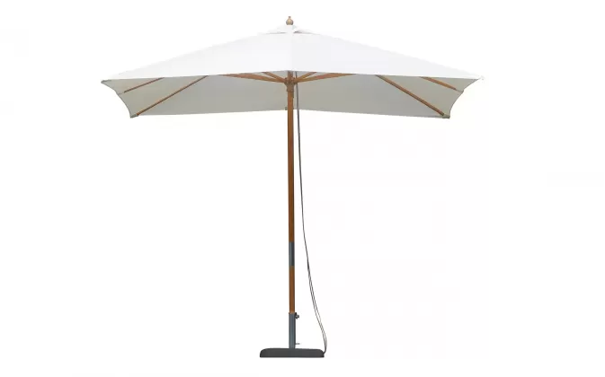 BAMBU 3×2 m parasol ogrodowy z bambusa z tkaniną ecru