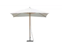 BAMBU 3×3 m parasol ogrodowy z bambusa z tkaniną ecru